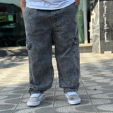 Calça Cargo Estonada Marmorizada