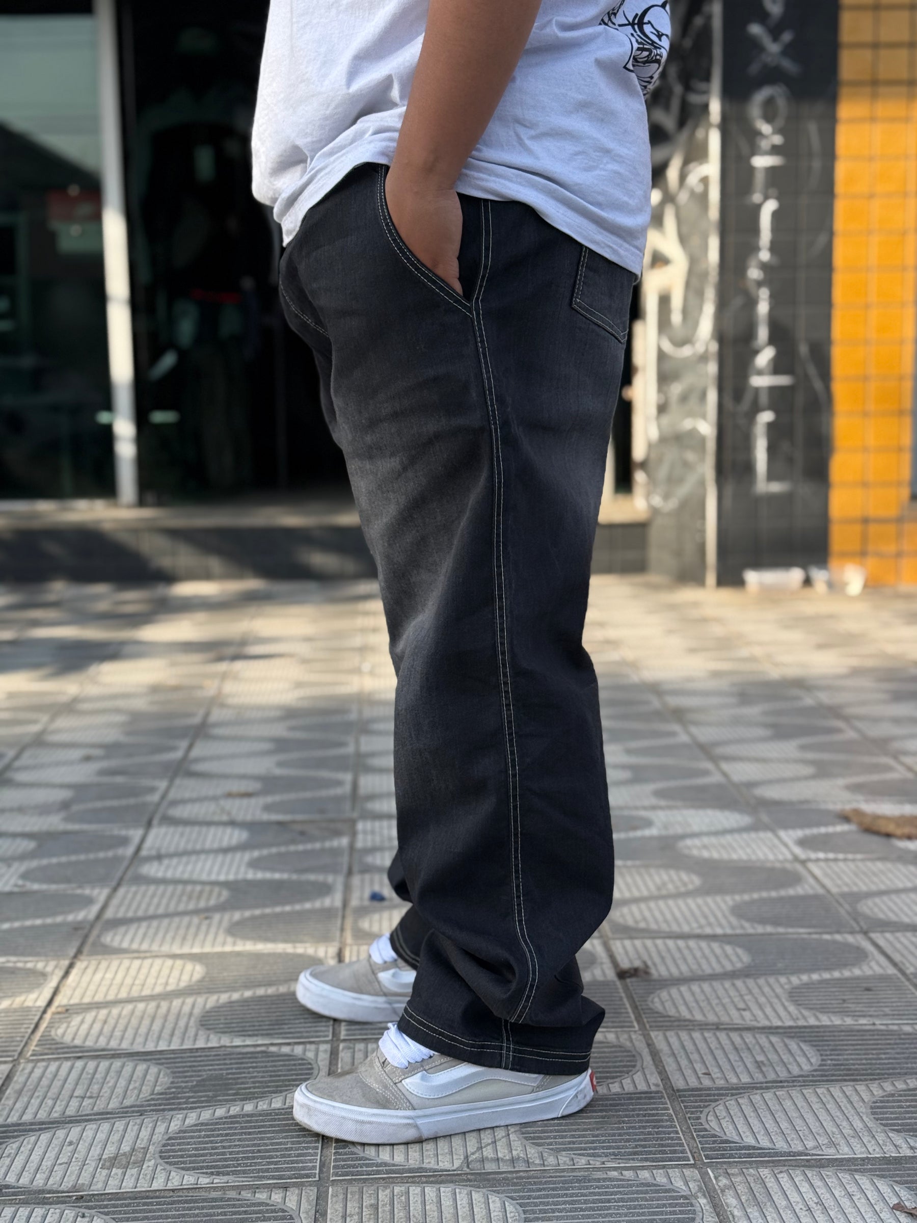 Calça balão grafite