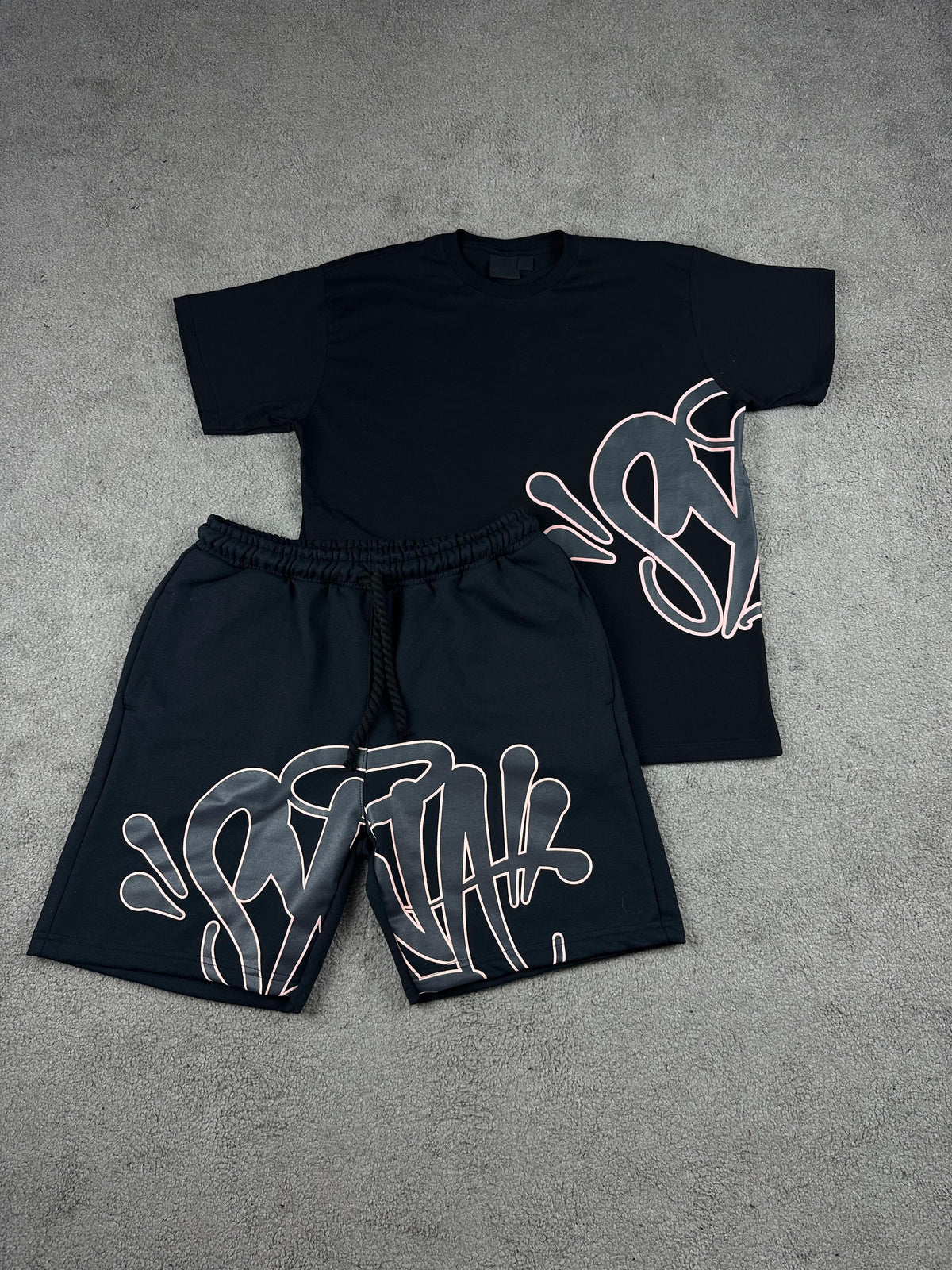 CONJUNTO SYNA WORD CINZA/ROSA