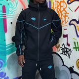 CONJUNTO TECH FLEECE BLACK BLUE