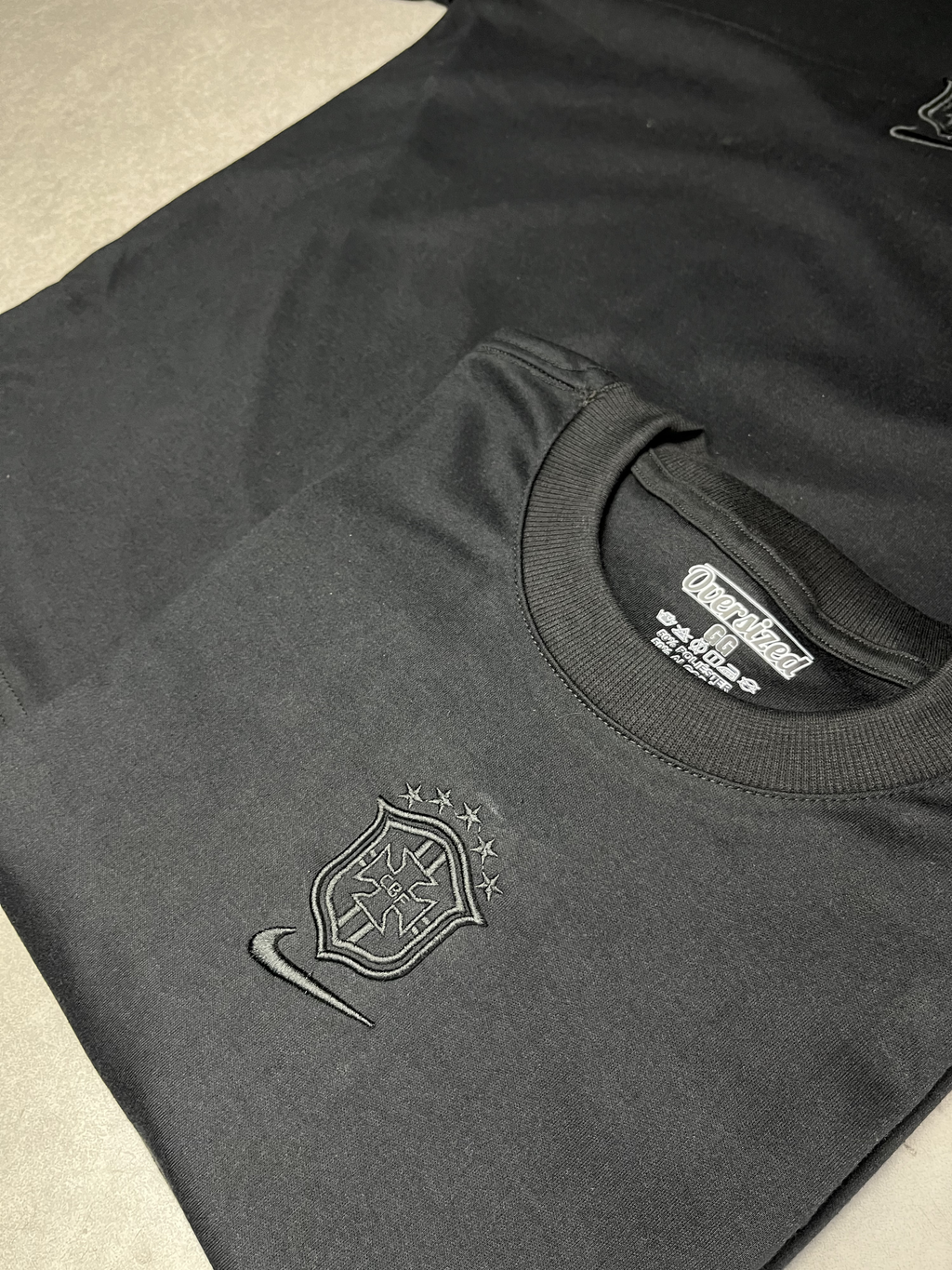 CAMISA OVERSIZED PRETA SELEÇÃO BRASILEIRA