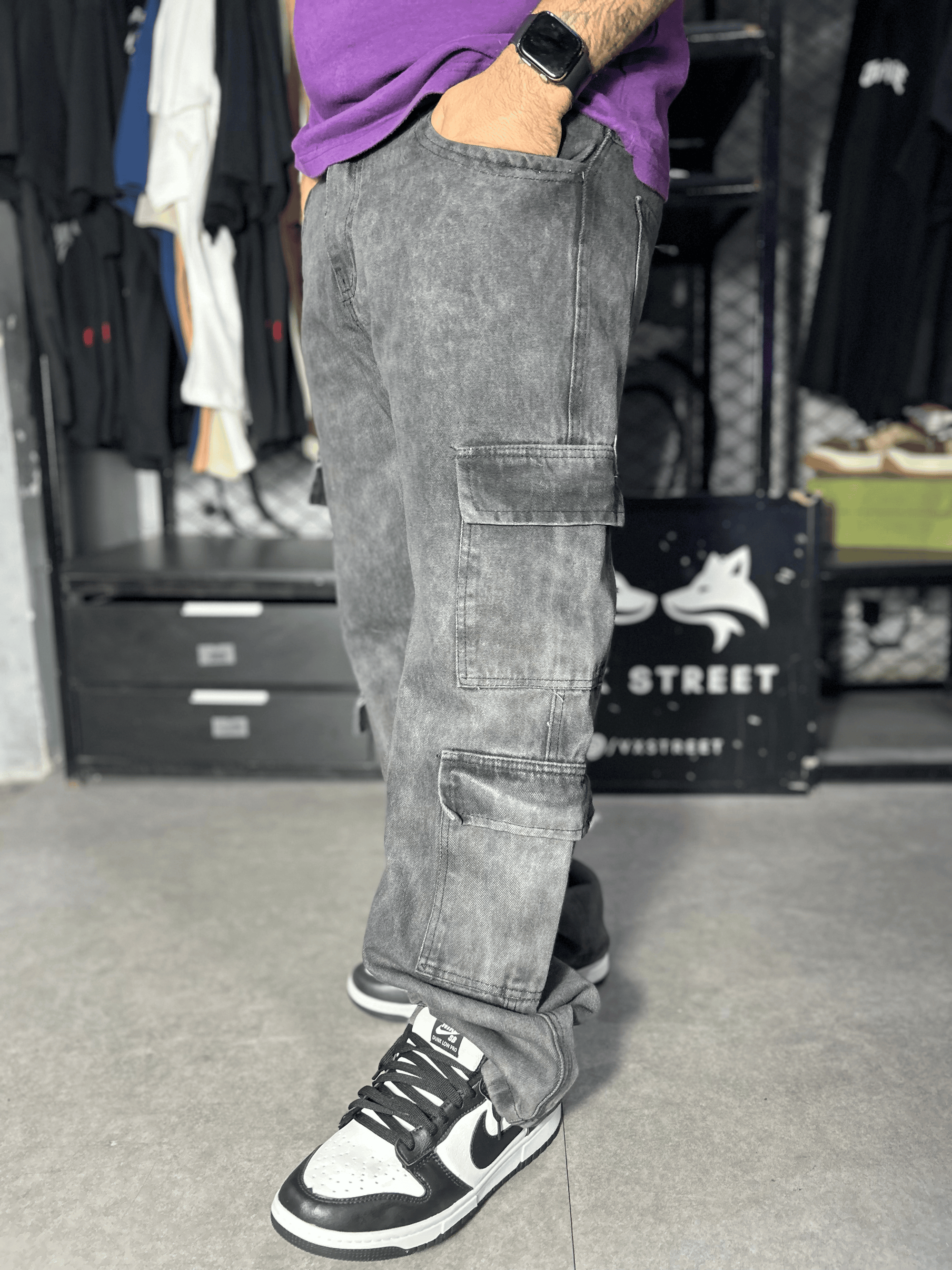 CALÇA CARGO 4 BOLSOS BAGGY